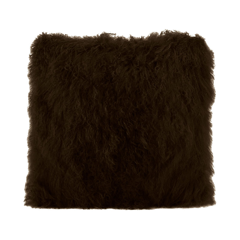 Tibetan Lamb Sheepskin Pillow by Outpost Original, 26" x 26", Durango