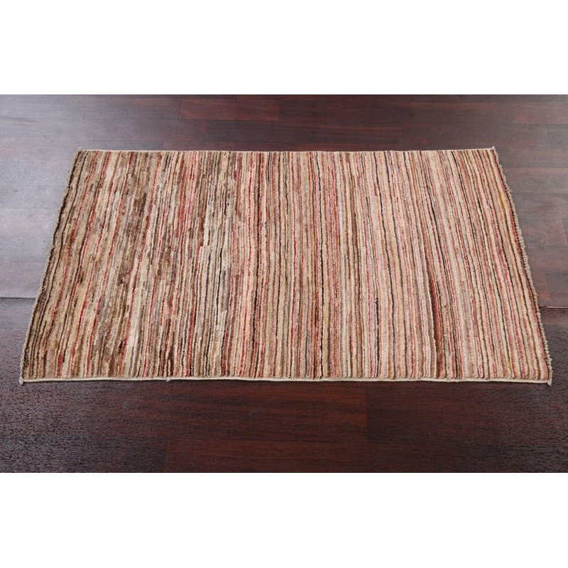 Tapis contemporain en laine Gabbeh Kashkoli noué à la main 2 x 4