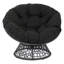 Fauteuil Papasan pivotant de 40 po de largeur en polyester capitonné Leianna-28586055-28315699