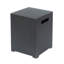 Table d'appoint en fer avec porte-réservoir en fer brun et doré, structure thermolaquée robuste, table de 20 po de hauteur x 14,89 po de largeur, design moderne brun et doré, l 14,89 po x P 14,89 po x H 20 po