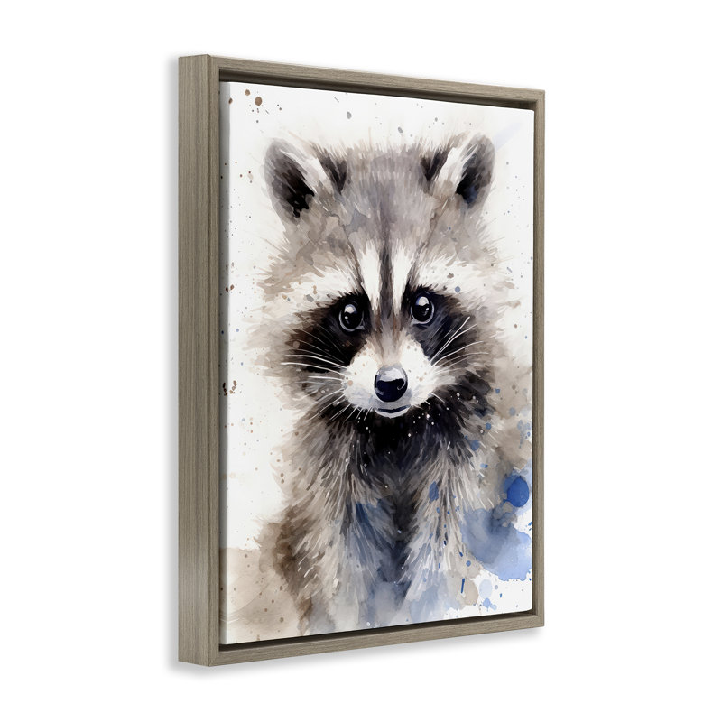  "Woodland Nursery Raccoon", art mural sur toile flottante par Franklyn Gregory, H 21 po x l 17 po