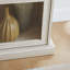 Vitrine à 4 niveaux en verre pour salon Vitrine de rangement élégante avec portes en verre rabattables