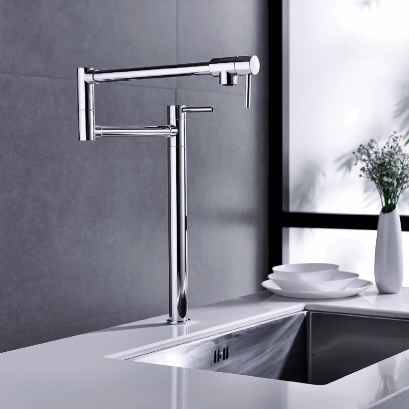 Pot Filler Faucet With Extension Shank, Chrome