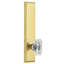 Grandeur Carré Tall Plate Passage with Baguette Clear Crystal Door Knob-2102641779-2102641785
