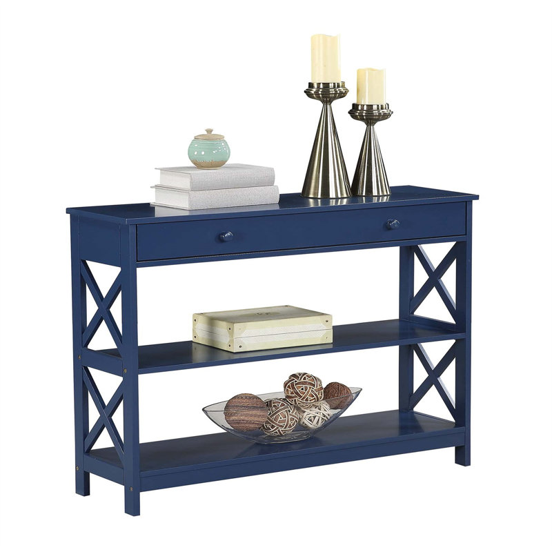 Toyna 39.49'' Console Table, Blue, Blue