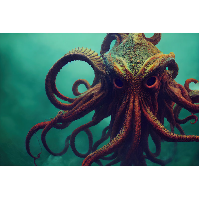 Eshe Cthulhu, un monstre marin par Nikkusha, H 8 po x l 12 po