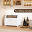 Double Layer Bread Box With Golden Trim,White1-131262218