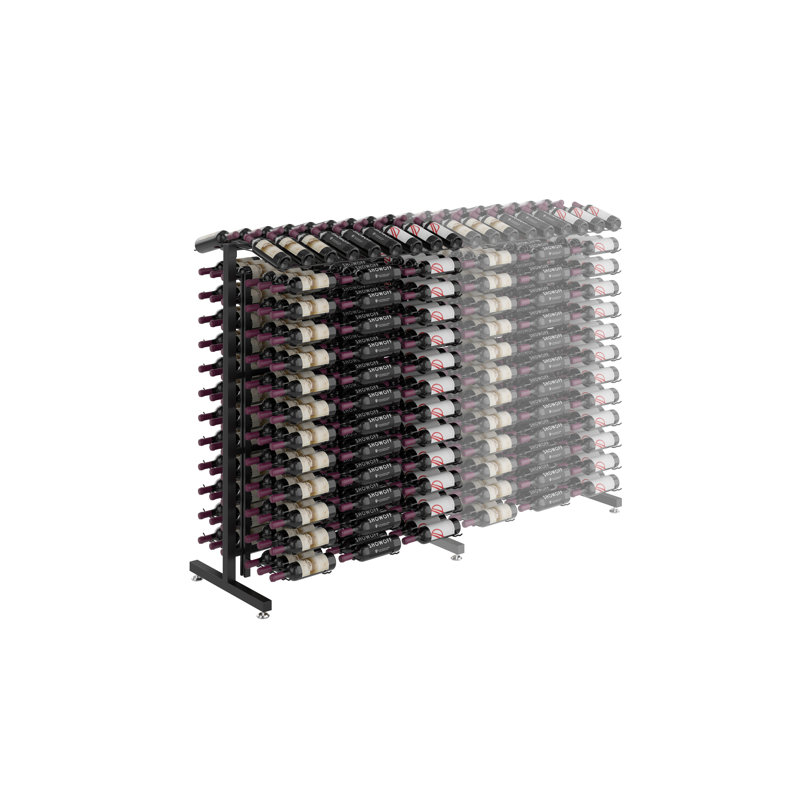 Support à vin Illinois, Noir, H 55,75 po x l 39 po x P 25 po