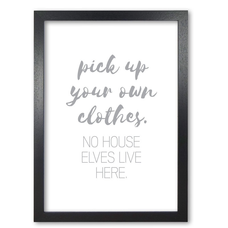 House Elves - Print, 30 cm H x 21 cm W x 5 cm D, Black Grain Frame