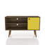 Meuble télé 43 po Liberty brun rustique et jaune-81451166