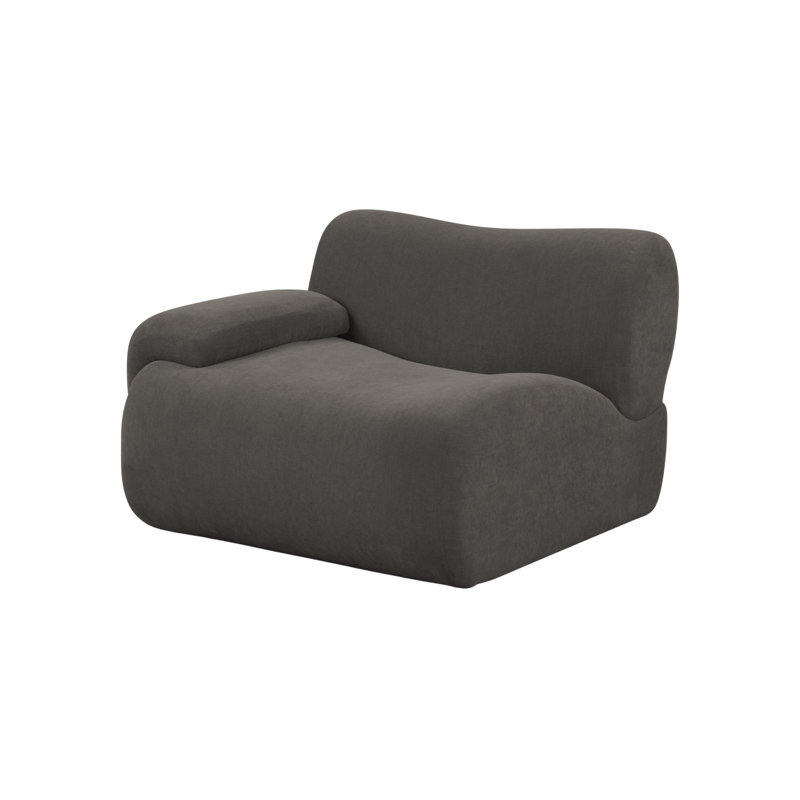 Chaise de coin Chue Latte, Velours brun