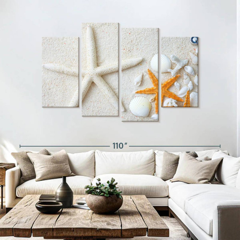 Swept ashore seashells Aletra, H 54 po x l 84 po