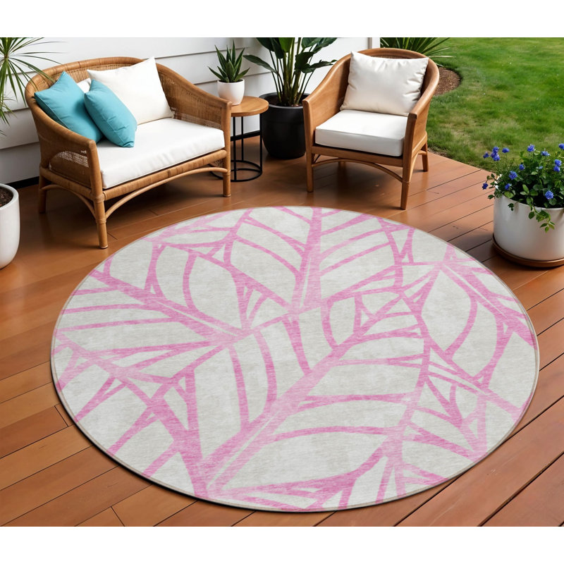 Tapis beige rond 8 po