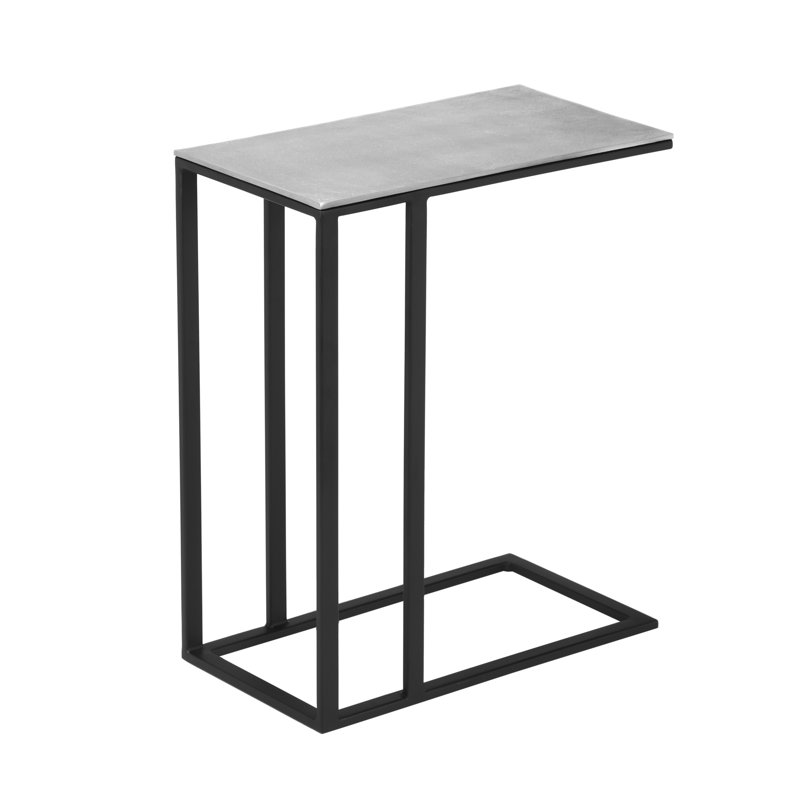 Tanu End Table, 23" H x 19" W x 11" D, Vintage Silver