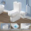 Toilette deux pièces Upflush avec pompe Macerator 600W pour le sous-sol, sortie arrière, double chasse, siège à fermeture en douceur, hauteur de confort de 17 pouces