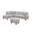 Canapé modulaire avec coussins décoratifs gris clair