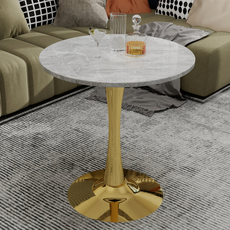 Table basse dorée 27,6 pouces