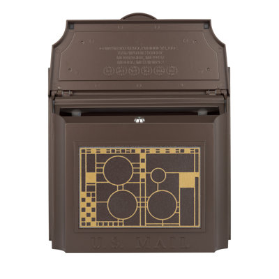 Package: Wall Mailbox /w/ Frank Lloyd Wright Coonley Plaque Non-Personalized