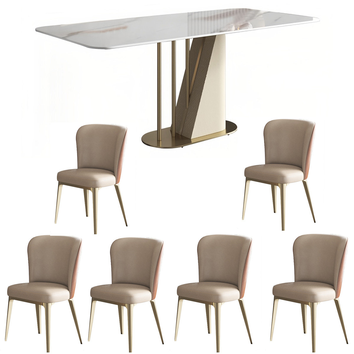 Greyleigh Modern Simple Rectangular Household Dining Table Rectangular ...