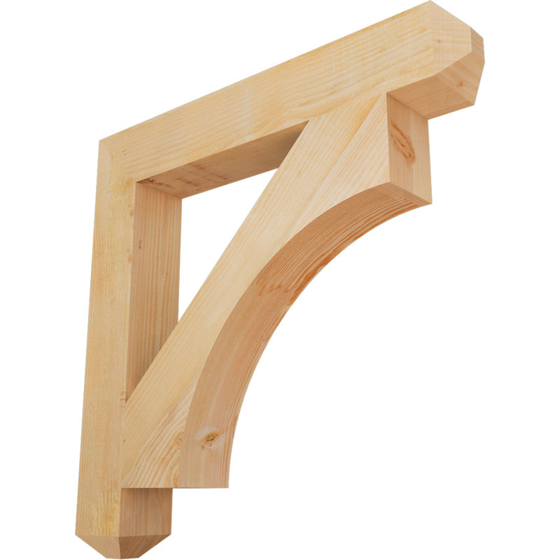 H 6 po x l 40 po x Support en bois / corbeau, Sapin de Douglas, H 40 po x l 6 po x P 40 po