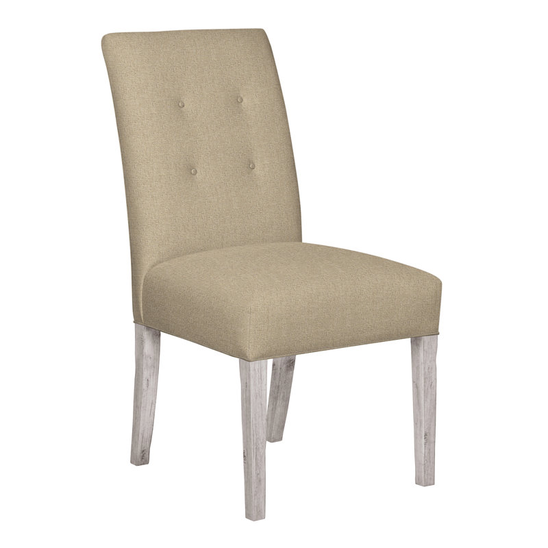 Chaise d'appoint à dossier boutonné Vanguard Butler, Sable Nomad, Gris tourterelle