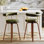 Tabourets de bar pivotants en similicuir (ensemble de 2)