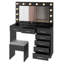 Large Makeup Vanity Set with Lights, USB & Power Outlet,7 Drawers-834032222