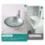 Lavabo de salle de bain vasque en verre trempé avec bonde escamotable-124471277-124471278