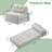 Folding Sofa Bed, Multifunctional Floor Couch for Living Room, Convertible Sleeper Chair with Pillow, Foldable Mattress with Back Support, Portable Fold-Out Couch, Single Corduroy-776079011