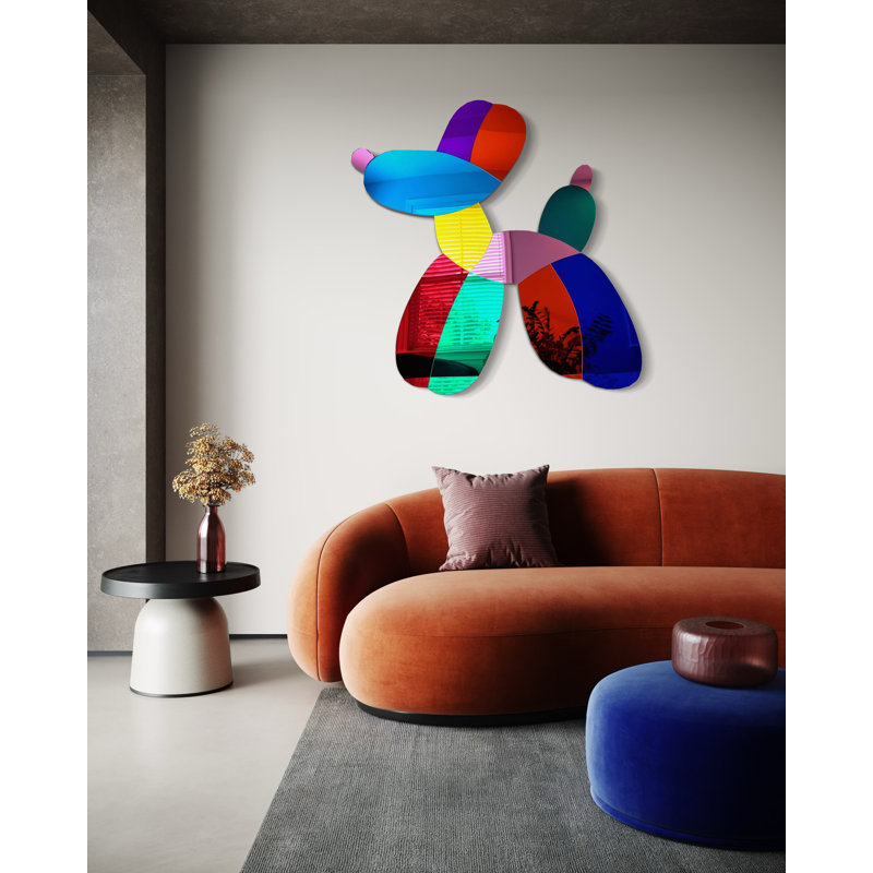 Art mural en acrylique multicolore, H 28 po x l 28 po