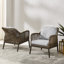 Chaise de patio avec coussins Rolph