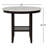 Ebeling Round Faux Marble Top with Solid Wood Base Dining Table