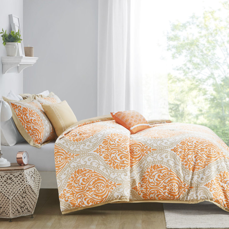 Édredon élégant en orange: double / grand, style double / grand avec: thème orange