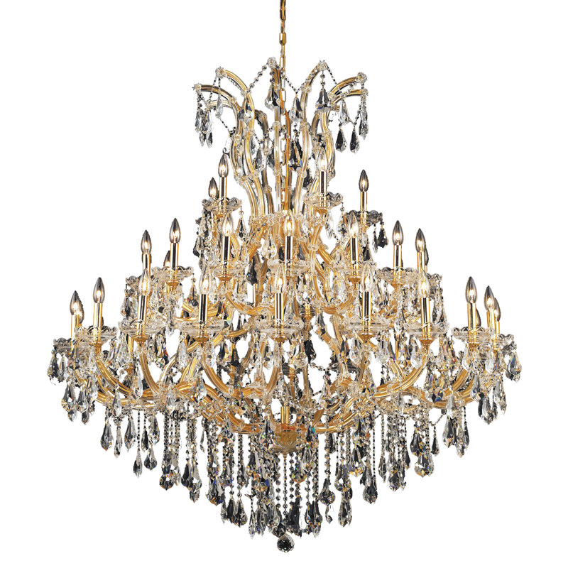 Yarmouth 41 - Light Tiered Chandelier, Gold / Crystal (Clear) / Royal Cut