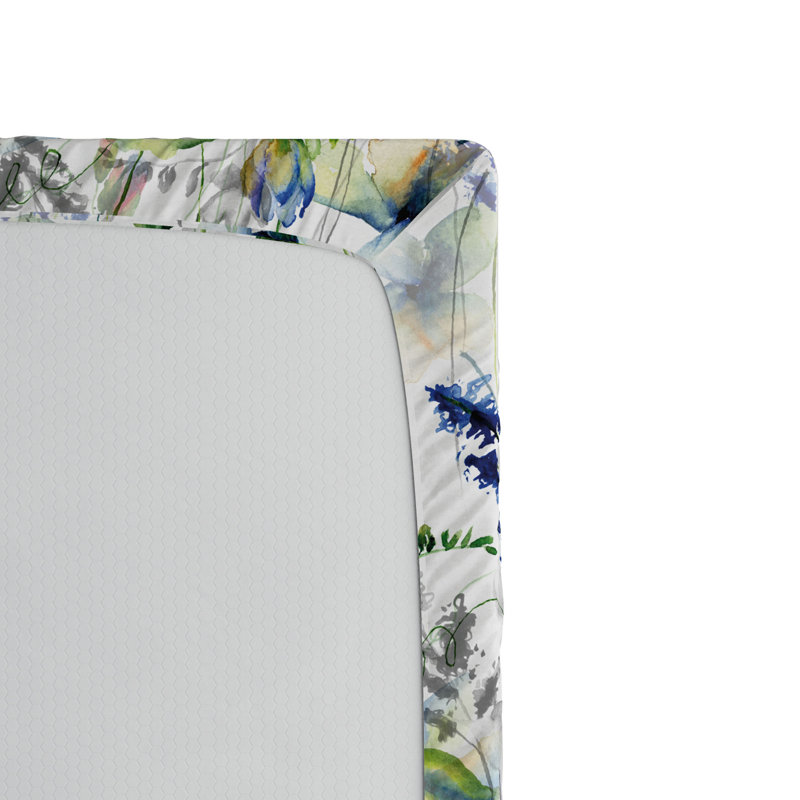 Microfiber Floral Fitted Sheet, Full Fitted Sheet