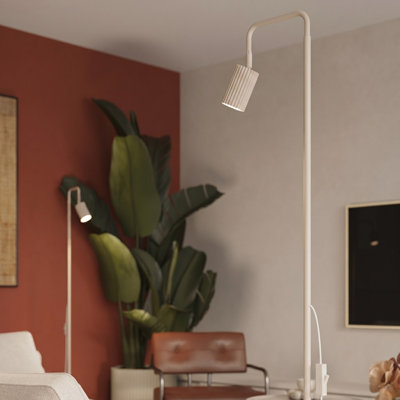 Karbon Powder Coated Column Floor Lamp