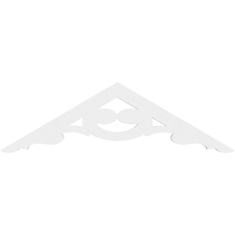 Robin Signature Urethane Gable Pediment, Primed Tan, 14"H x 48"W, 7/12