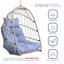 Balancelle en rotin PE, bleu