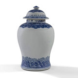 Ming blue medium jar