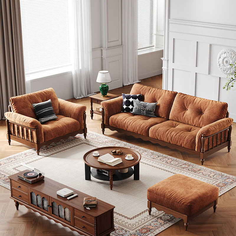 Canapé en tissu de luxe de style médiéval