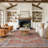 Valora Red Vintage Medallion Washable Low-Pile Area Rug With Non-Slip Backing-1430172545