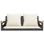 Banc pivotant avec coussins en polyester 42,9 po x 24,4 po x 15,7 po Ebern Designs