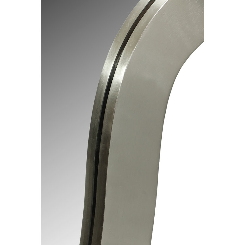 Miroir d'appoint Oblique, Argent, 38 po x 28 po