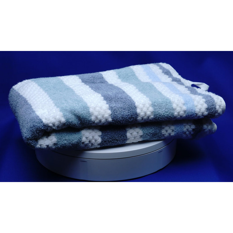 4-Piece Striped Cotton Blend Bath Towels – 540 GSM, Quick Dry, High Absorbent, Coastal Nautical Design for Bathroom & Shower Decor