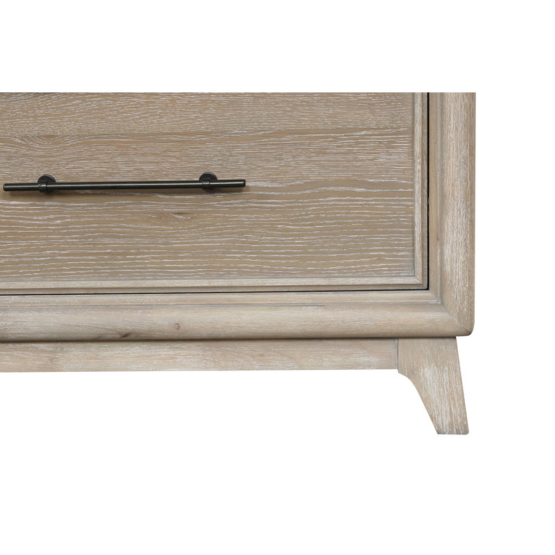 Commode 1 tiroir en bois d'hévéa massif