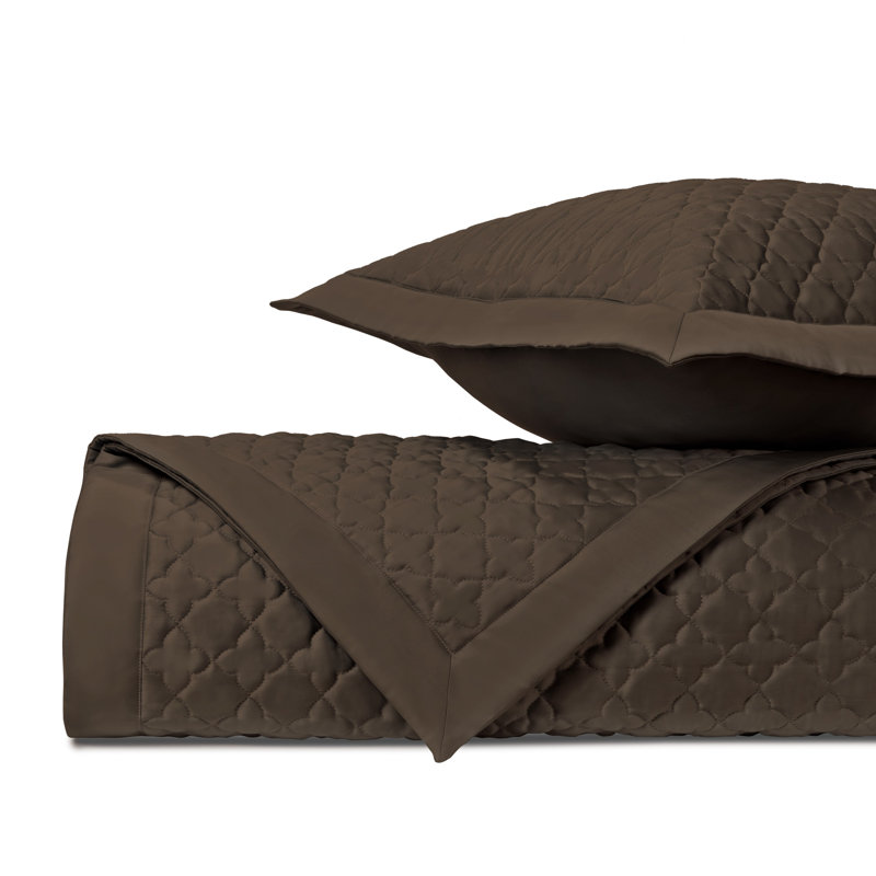 Clover Egyptian Certified Cotton Quilt, Chocolate, King Quilt