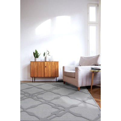Gardol Handmade Gray Wool Area Rug