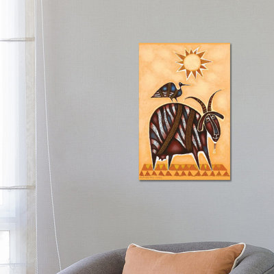 Goat And Bird by Art Mirano - Wrapped Canvas Gallery-Wrapped Canvas Giclée