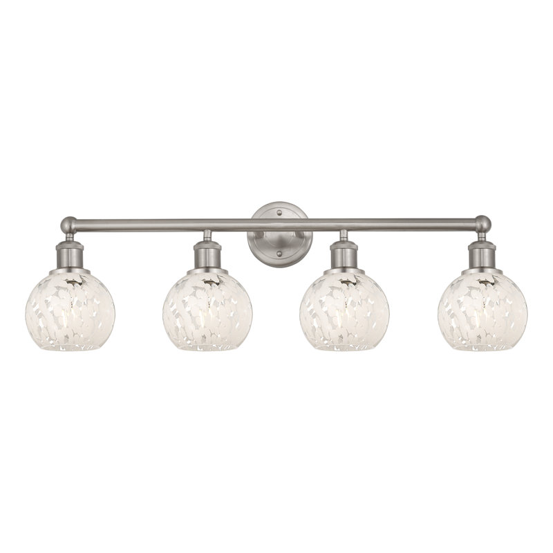 Éclairage de salle de bain à intensité variable à 4 lumières Beppino, Nickel satiné brossé