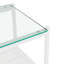 Ensemble de 2 tables de bout rectangulaires, plateau de table en verre trempé avec panneau de fibres à densité moyenne, verre-106645771-106645770